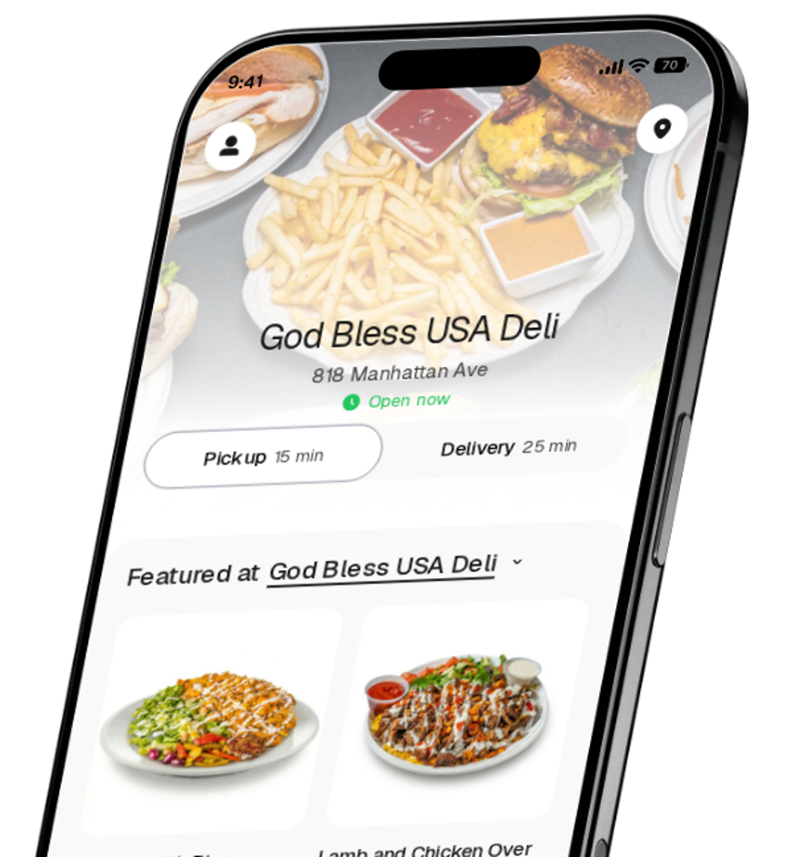 God Bless USA Deli app preview