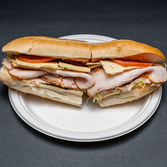 Salsalito Turkey on a Hero.