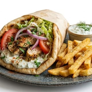 Chicken Gyro with Fries