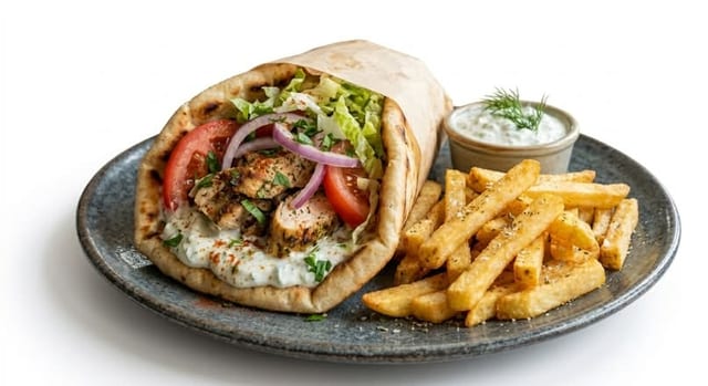 Chicken Gyro with Fries